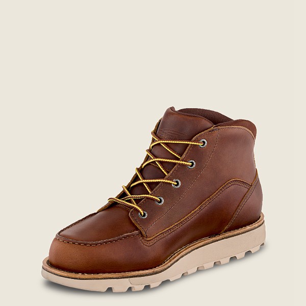 Red Wing Mens Traction Tred Lite - Waterproof Soft Toe Chukka - Work Boots Brown - 4983YUQAX